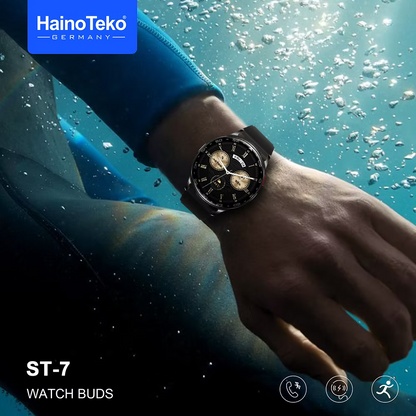 Haino Teko ST-7 Smartwatch with Built-In Earbuds
