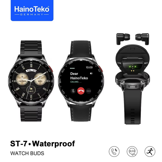 Haino Teko ST-7 Smartwatch with Built-In Earbuds